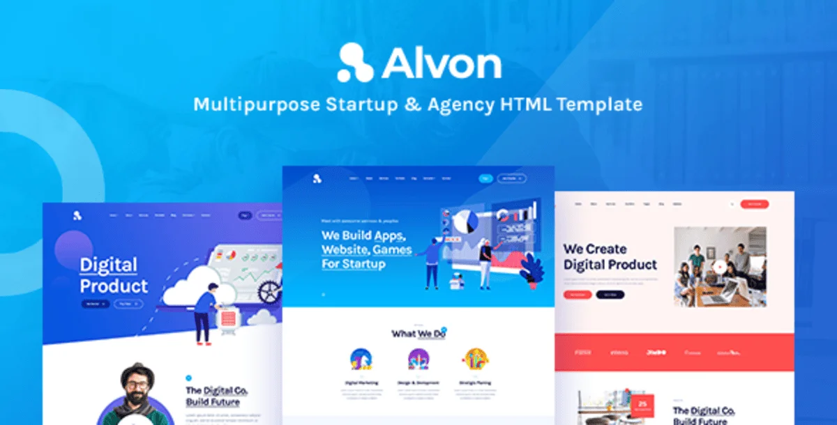 Alvon - Multipurpose Startup & Agency WordPress Theme