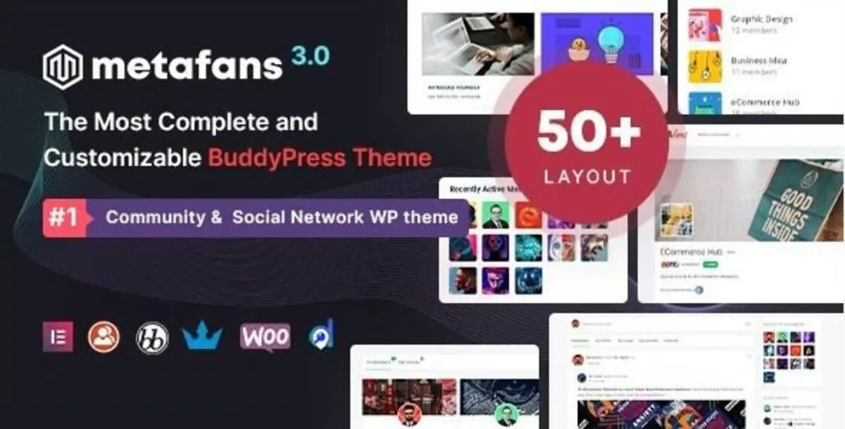 MetaFans -  Community & Social Network BuddyPress Themes 1