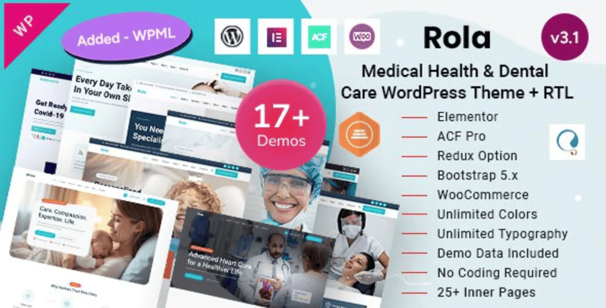 Rola – Medical Health, Dentist Clinic & Healthcare WordPress Theme